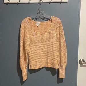 Sofia by Sofia Vergara Orange V-Neck Sweater